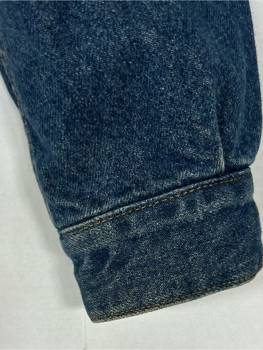 Vintage Levi's Men's Dark Blue Denim Blue Plaid Jacket - Picture 5 of 15